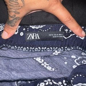 ZARA paisley split maxi skirt